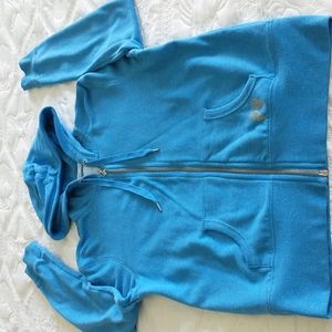 Victoria’s Secret Sparkle blue Hoodie with zipper size medium